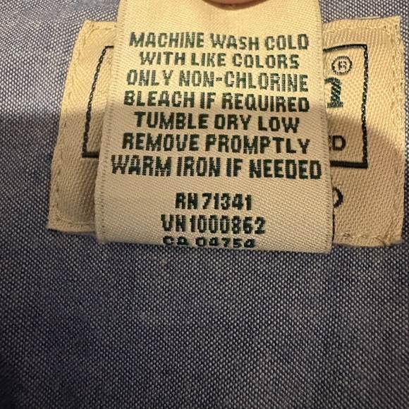 Men’s L.L. Bean Flannel Button-Down Thick Long Sleeve Size Large (Tall) - Picture 8 of 8